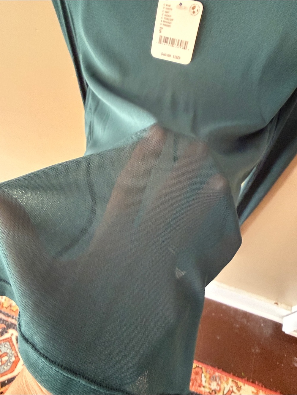 Intimately FP Teal Mesh Long-Sleeve - Picture 4 of 4